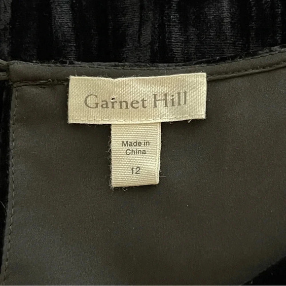 Garnet Hill Easy Velvet Dress in Black Silk Blend old money minimalist pockets - Picture 9 of 11